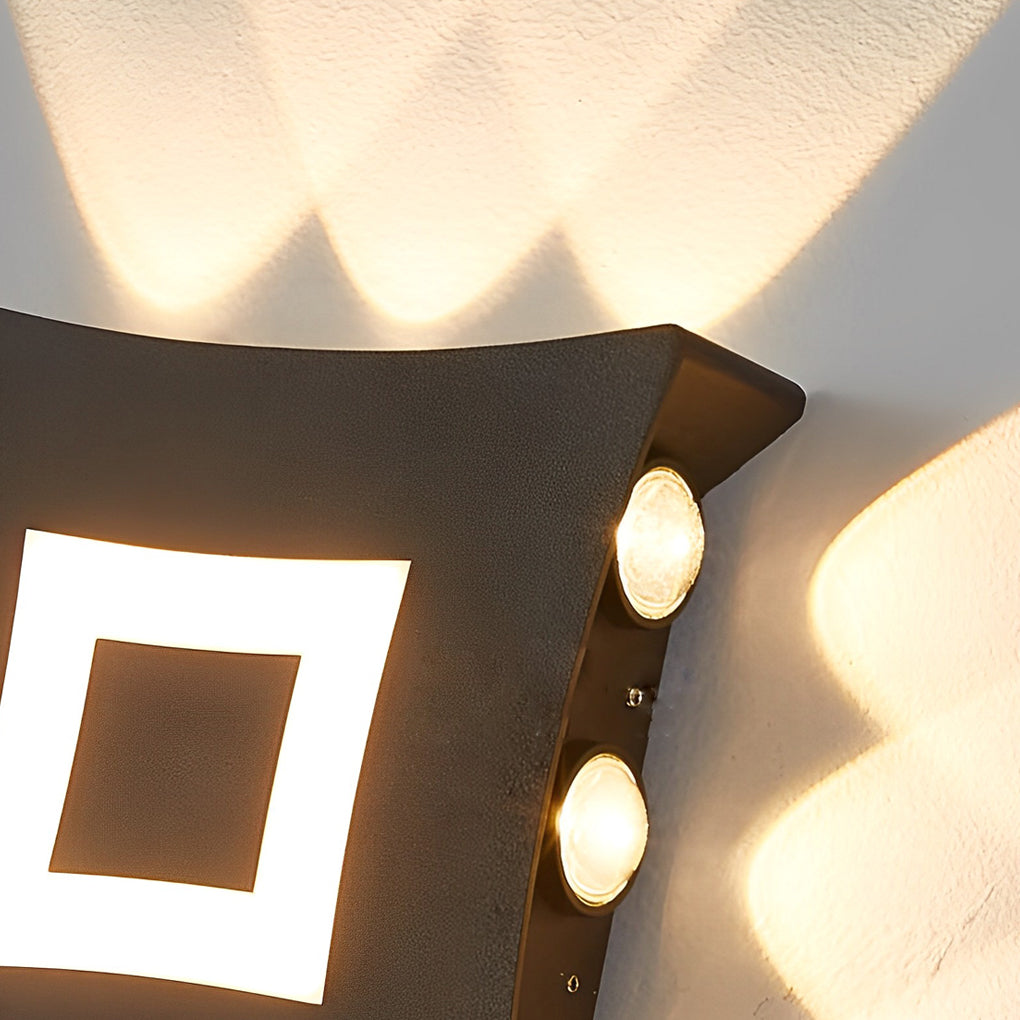 Waterproof Outdoor LED Wall Light - Four-Way Facade Lighting Options: 8W, 4W, 19W, and 6W