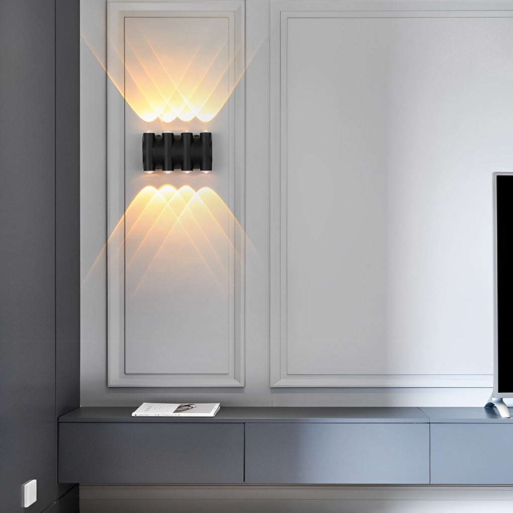 Modern Black Waterproof LED Wall Washer Light with Up and Down Illumination