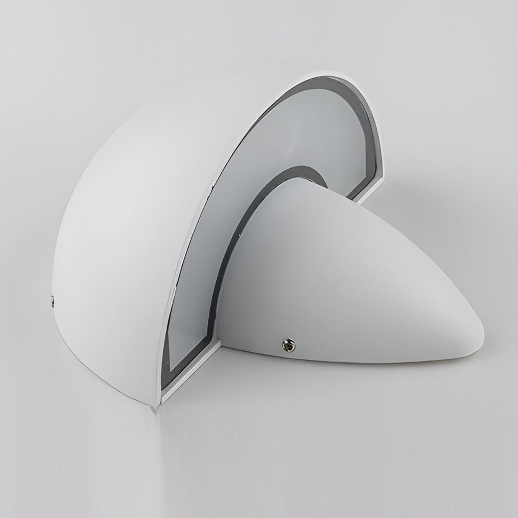 Mushroom Outdoor Wall Sconce — Aluminum, 6W COB LED, IP Waterproof, Black or White