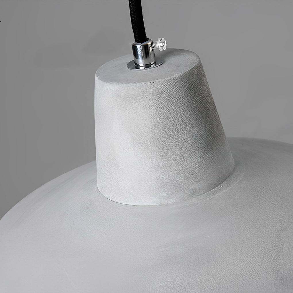 Minimalist Industrial Pendant Light — Resin Cement, Conical / Cylindrical / Drum, E27, 3000K Warm White
