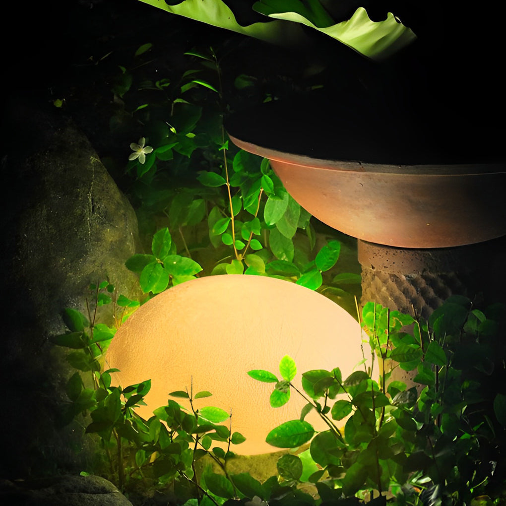Cobblestone LED Landscape Lawn Light — Resin, Warm White 3000K, IP65 Weatherproof