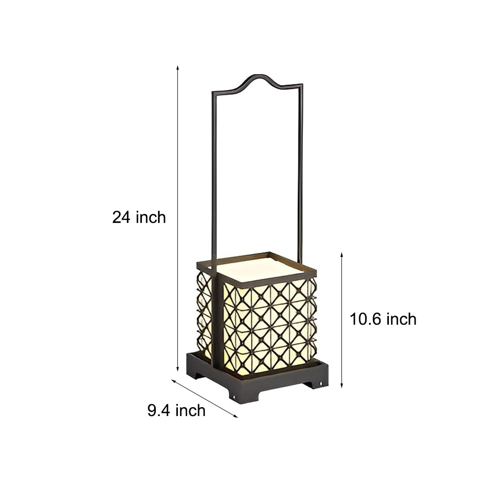 Modern Retro Portable Outdoor Lantern — Stainless Steel & PE, Solar / Hardwired, LED 3000K, IP65, Black