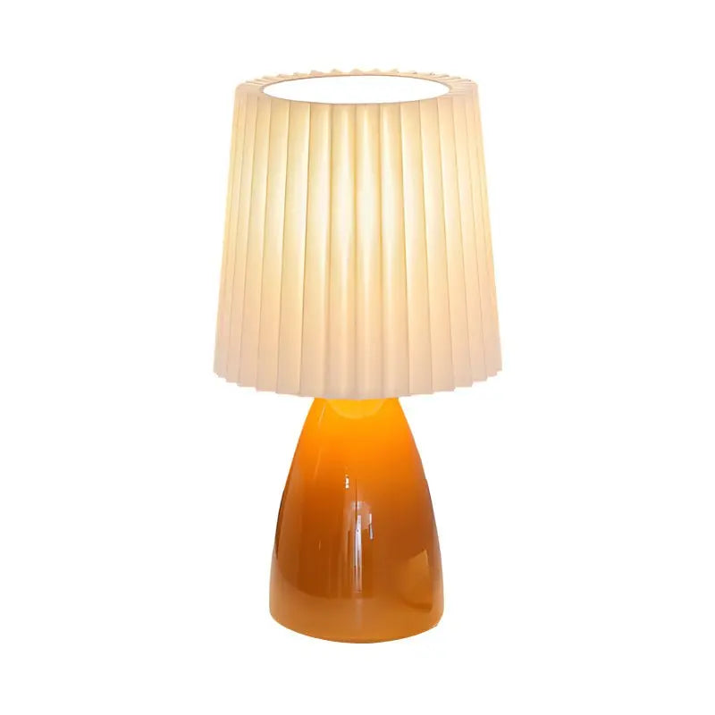 Dimmable Table Lamp with 12-Inch Pleated Shade Luxe