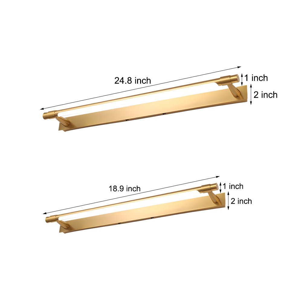 Rotatable Linear Bar Vanity Light — Iron and Acrylic, 120° Adjustable, Three-Step Dimming, 3000K/4500K/6000K