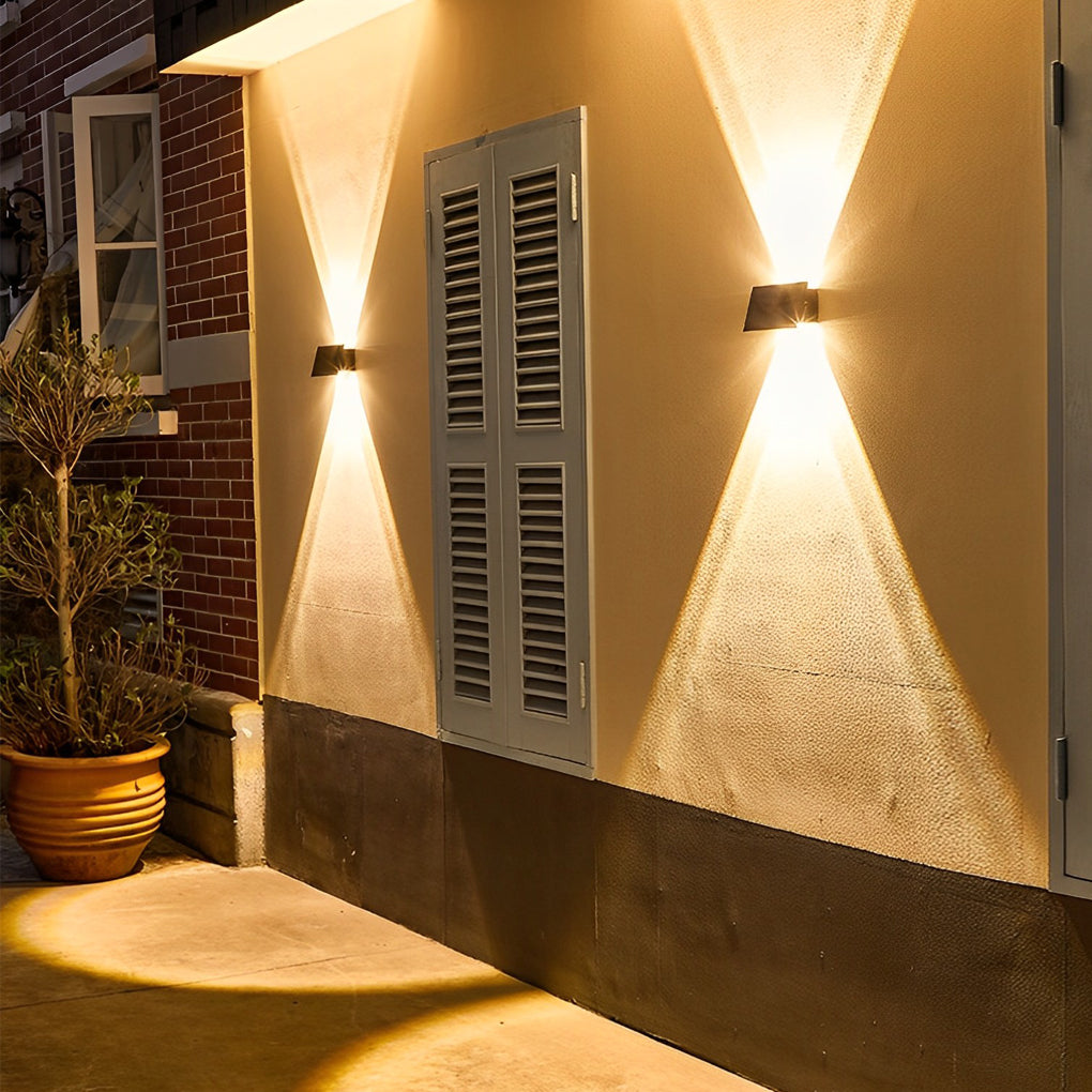 Modern Waterproof LED Wall Washer Lights - Rectangular Up and Down Lighting