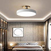 Circular LED Semi-Flush Mount Ceiling Light — Acrylic & Metal, 28W, 3000K/4000K/5000K, 16" Diameter