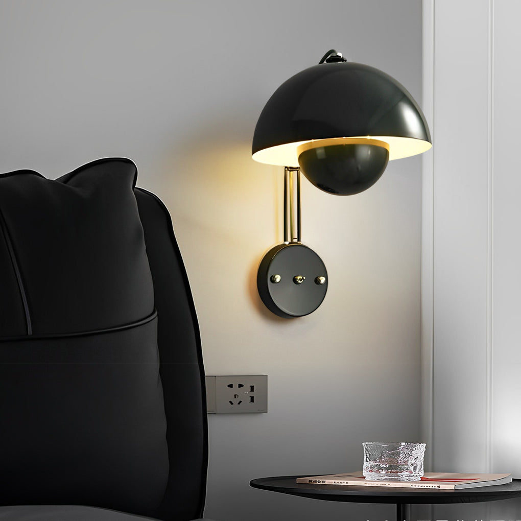 Nordic Round Wall Sconce with Creative Circular Three-Step Dimming