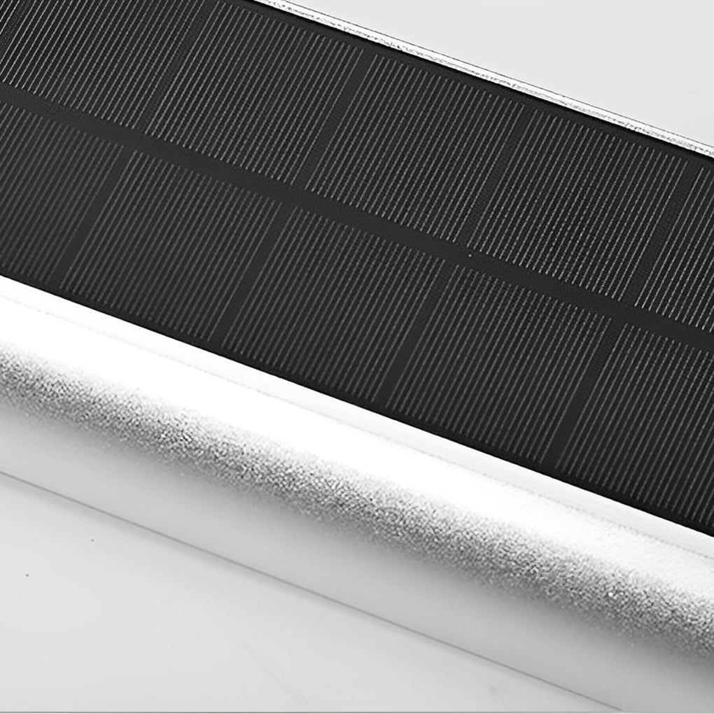 Modern Rectangular Solar Wall Sconce — Aluminum, Adjustable LED Signboard, IP65, 90° Rotatable
