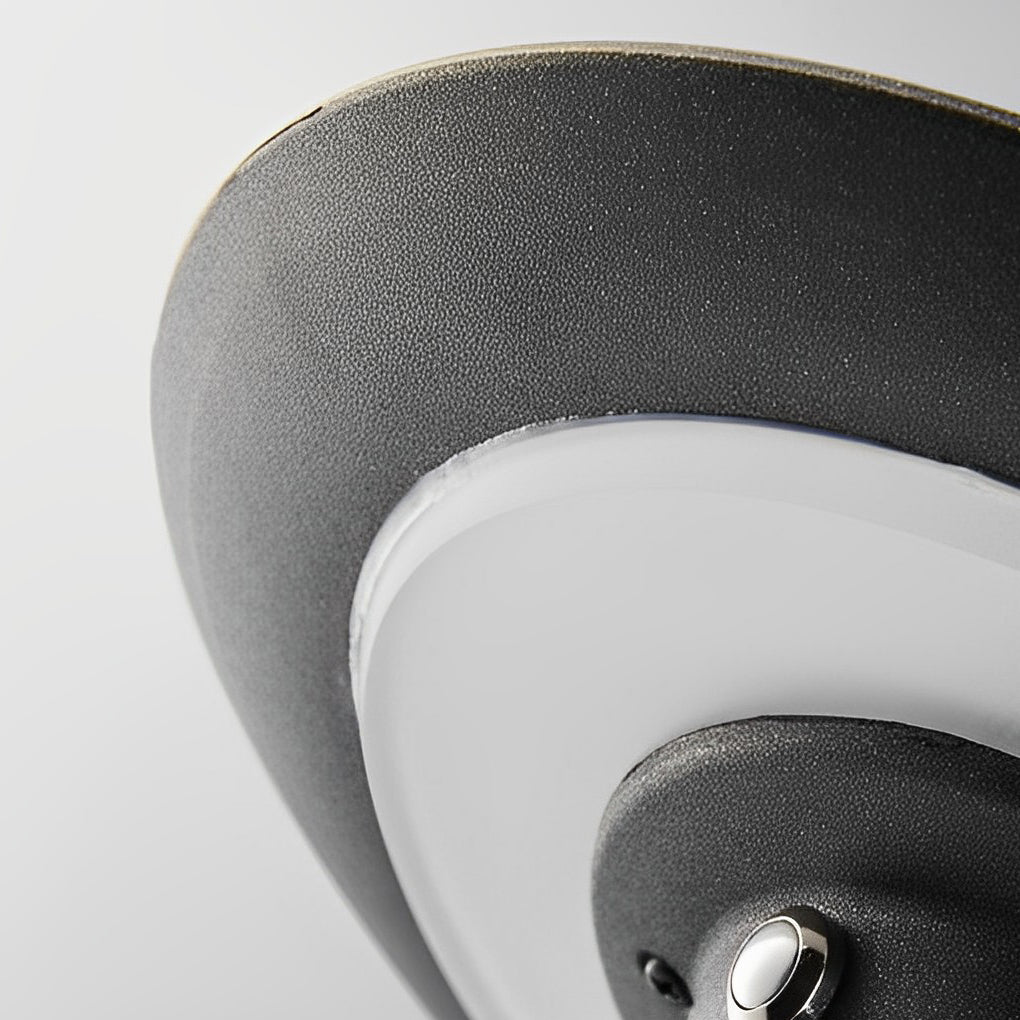 Round-Top Disk Bollard Path Light — Die-Cast Aluminum, Solar LED, Bubble Detail, IP55, 14.2"–29.9" Heights