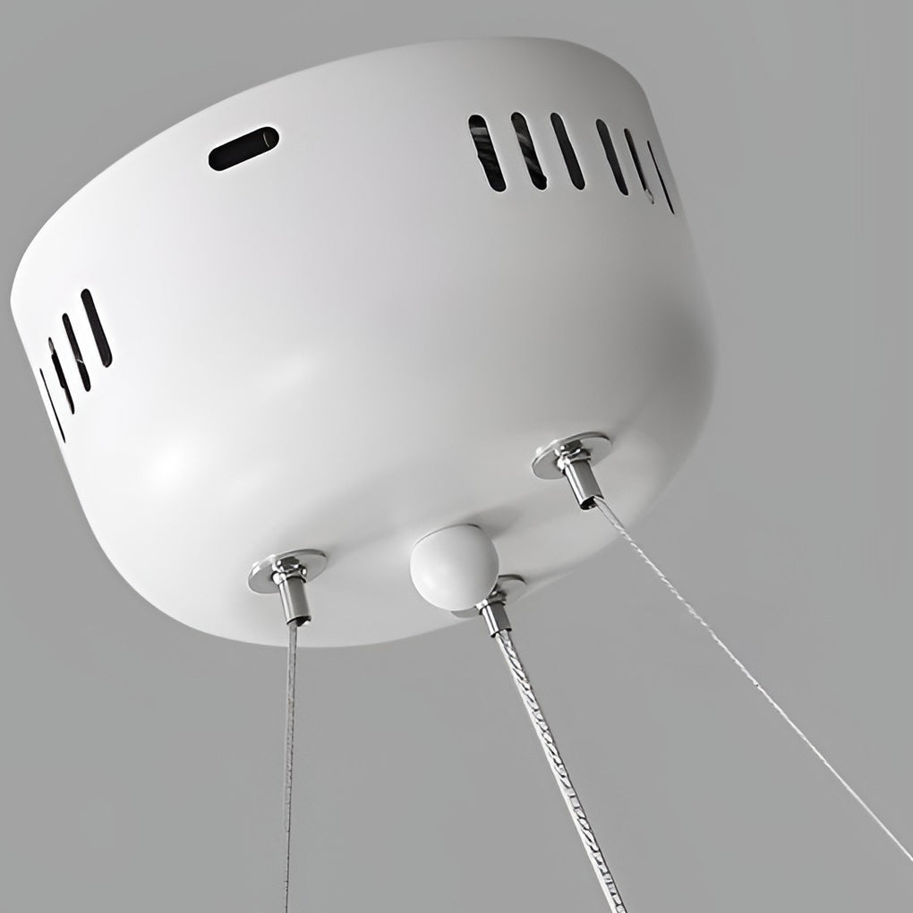 Bubble Cloud LED Flush Mount — Iron & PE, 19.3" Diameter, 72W Stepless Dimming, Remote Control