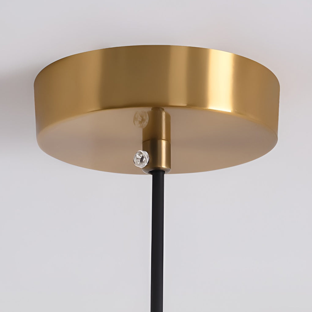 Circular Modern Pendant Light — Electroplated Iron, Three-Step Dimming, E27, Black or White, 14" or 18"