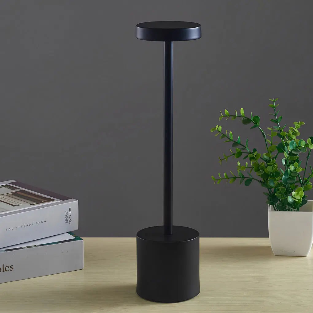 Modern Rechargeable Portable LED Rod Table Lamp - Cordless Design Luxe