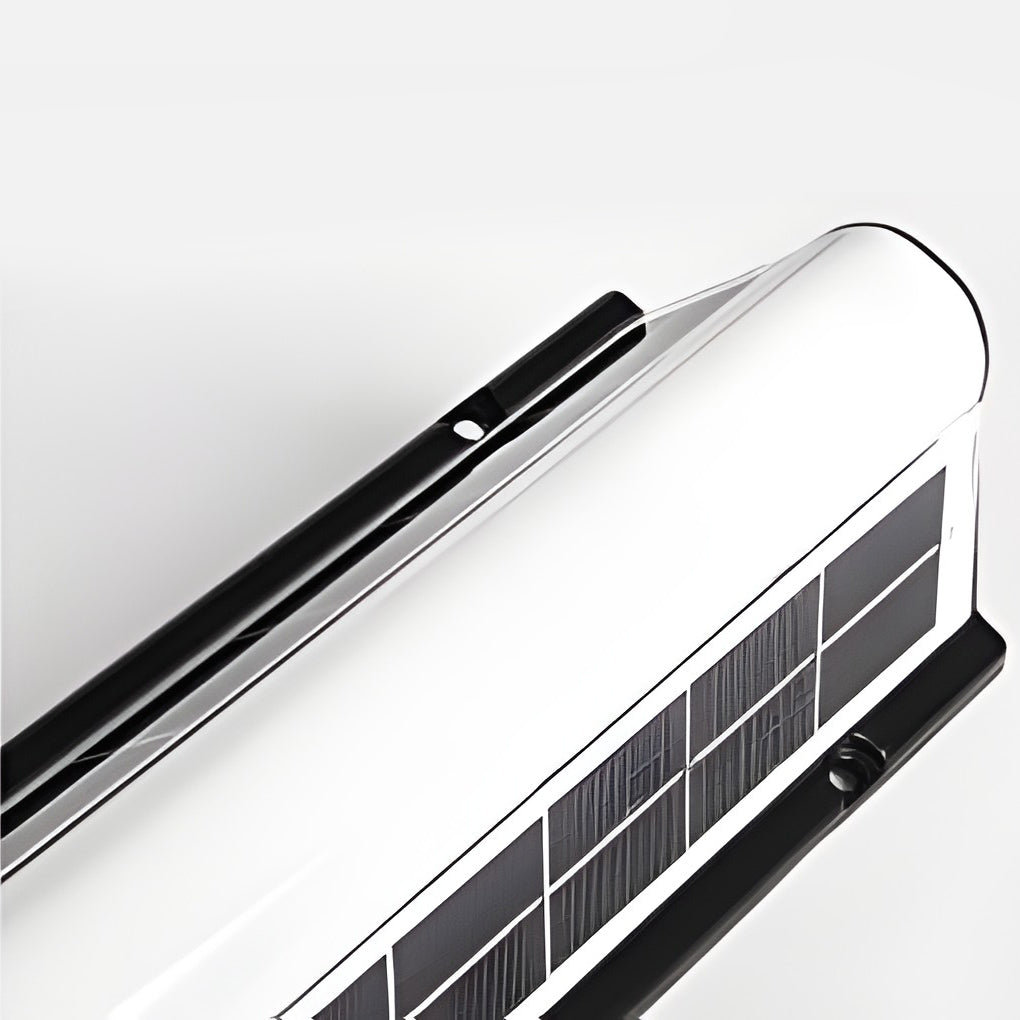 Linear Solar Outdoor Wall Sconce — Black ABS with Acrylic Diffuser, LED, IP65 Weatherproof