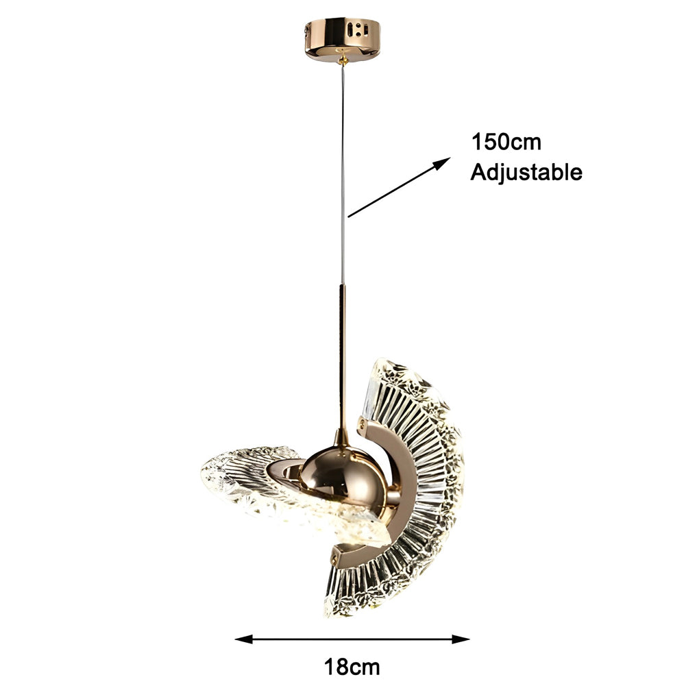 Circular Anodized Acrylic Mini Pendant — LED Integrated, 7" Diameter, 3000K / 6000K