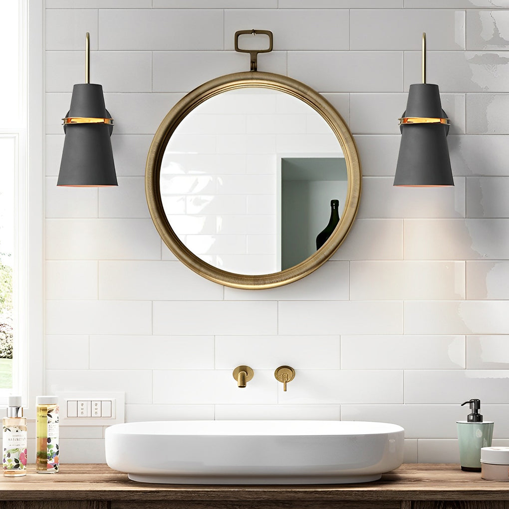 Modern Diffused Wall Sconce — White Iron, 6" Diameter, Indoor