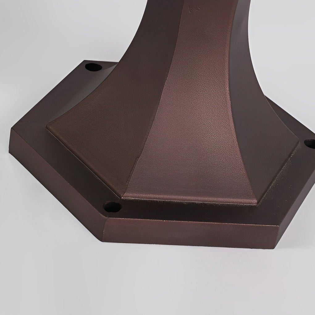 Ornate Vintage Solar LED Post Light — Coffee Gold Aluminum & Glass, Dusk-to-Dawn, IP55, 20" or 31"