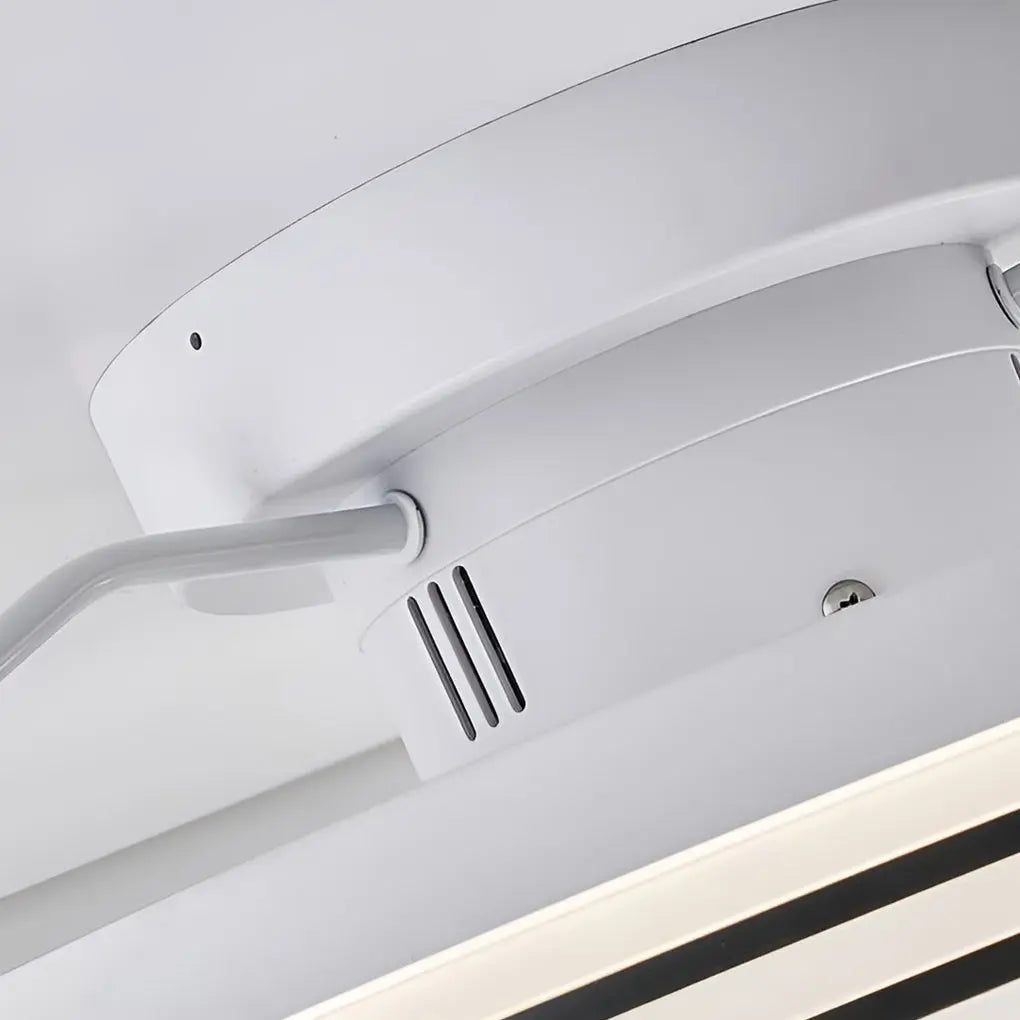 Modern Ceiling Fan Light with Round Design, Stepless Dimming, and 360° Rotation Luxe