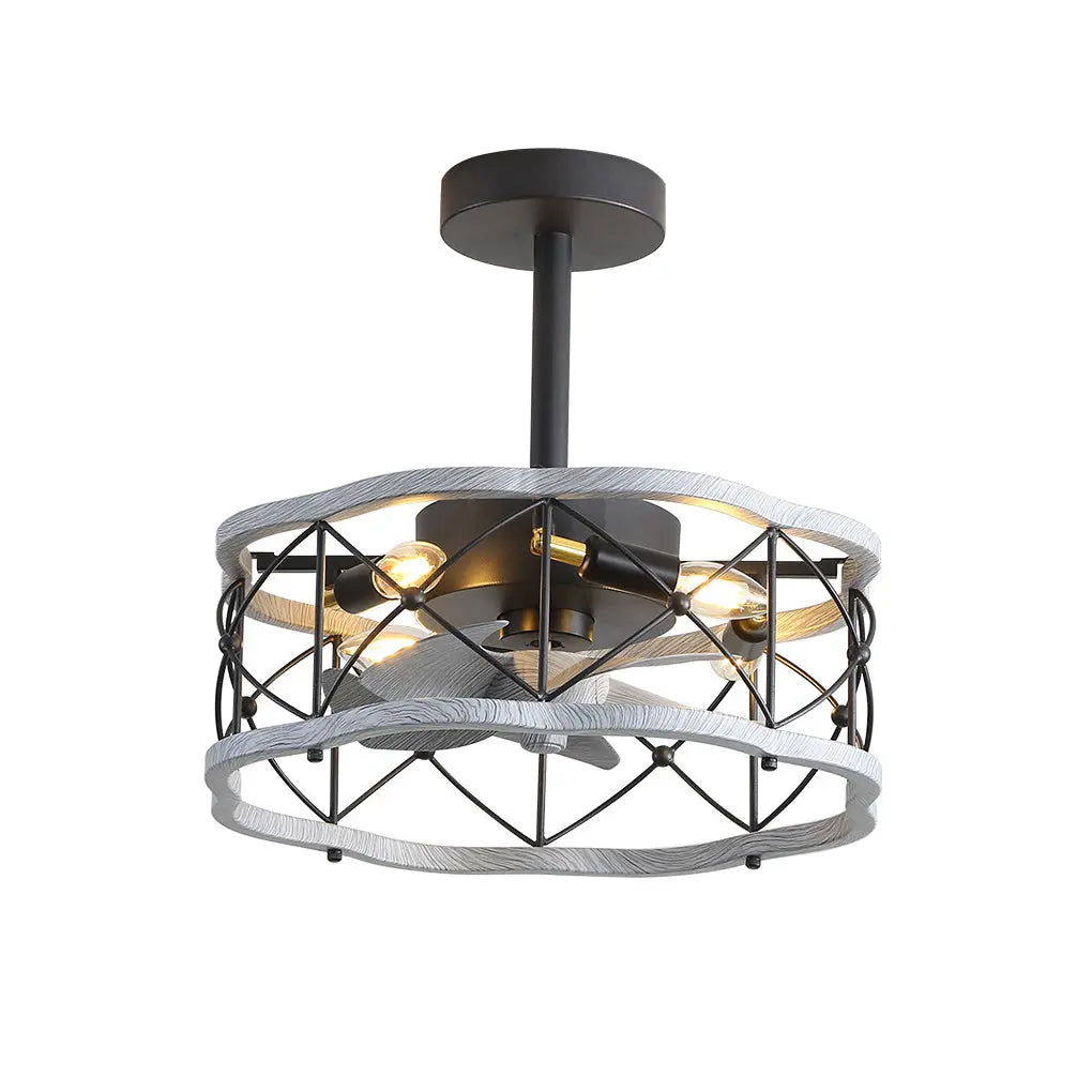 Bladeless Ceiling Fan with Remote Control: Retro Design, Three-Step Dimming, and Silent Operation Luxe