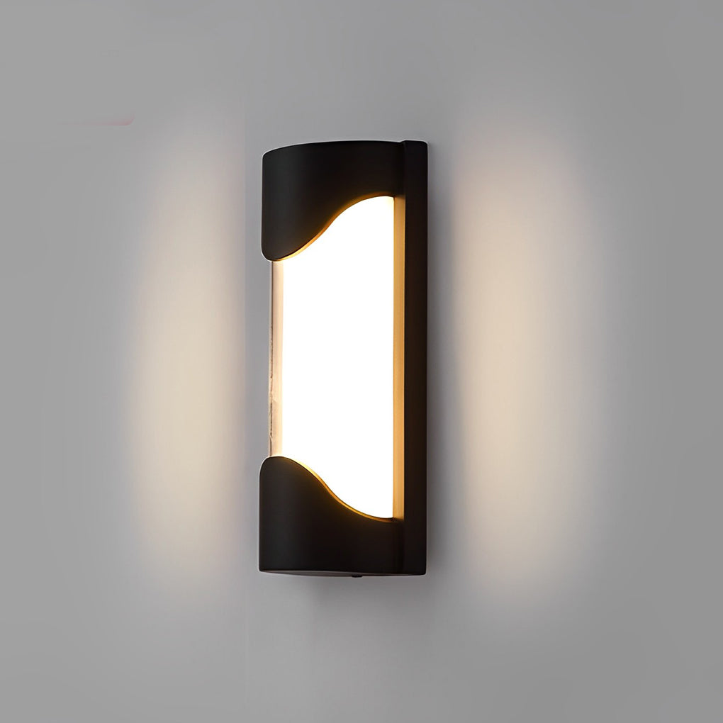 Modern Black Outdoor Wall Sconce — Die-Cast Aluminum, LED, IP55 Waterproof, 3000K