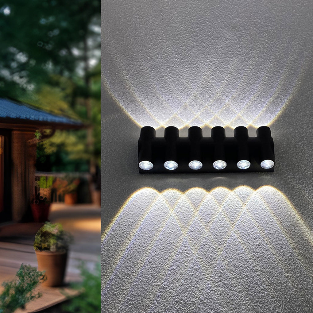Modern Black Waterproof LED Wall Washer Light with Up and Down Illumination