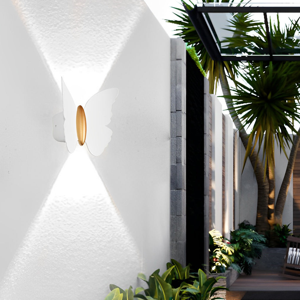 Butterfly Up/Down Outdoor Wall Sconce — Die-Cast Aluminum, 6W LED, IP65, 3000K/6000K