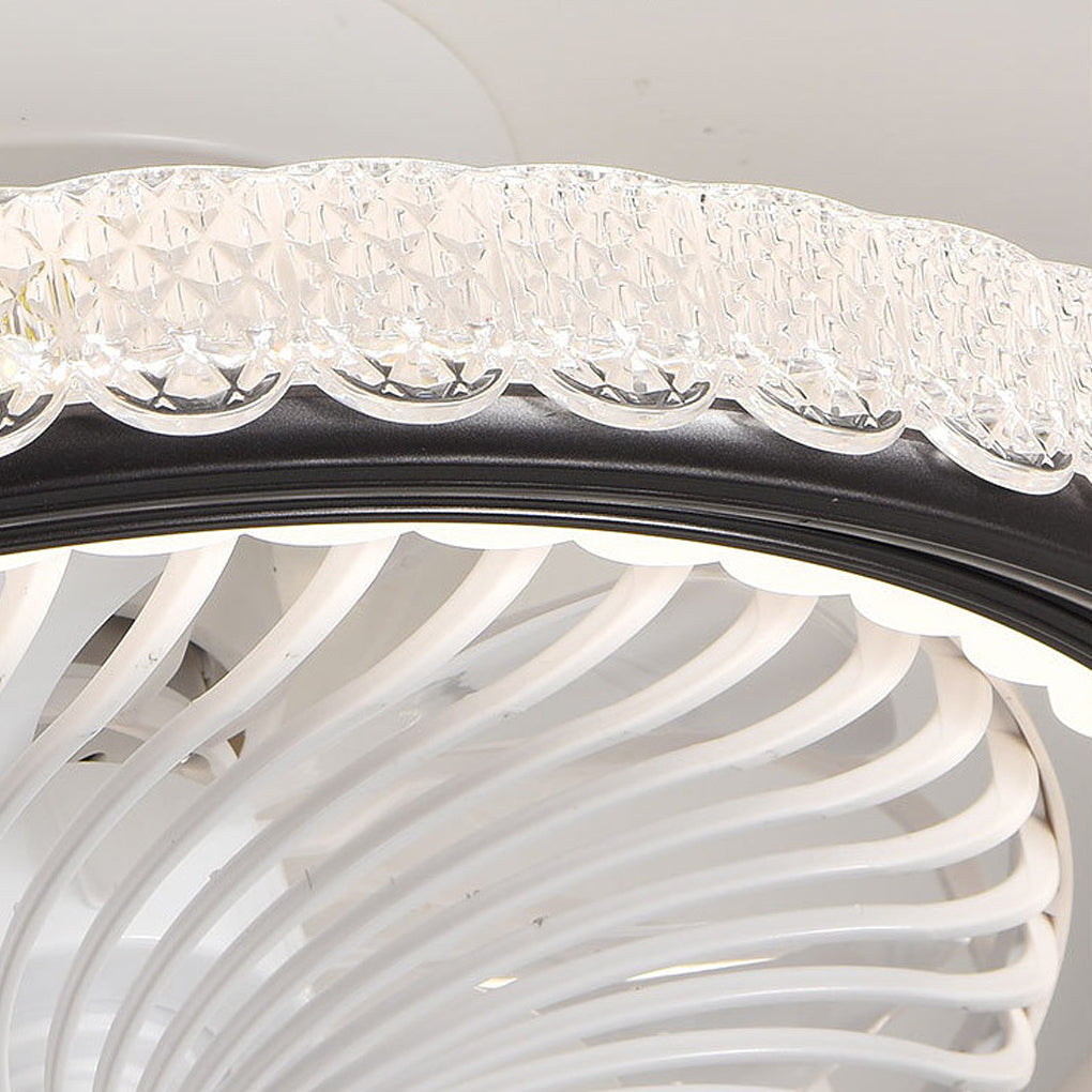 Adjustable Bladeless Ceiling Fans with Round Mute Timing and 3-Step Dimming