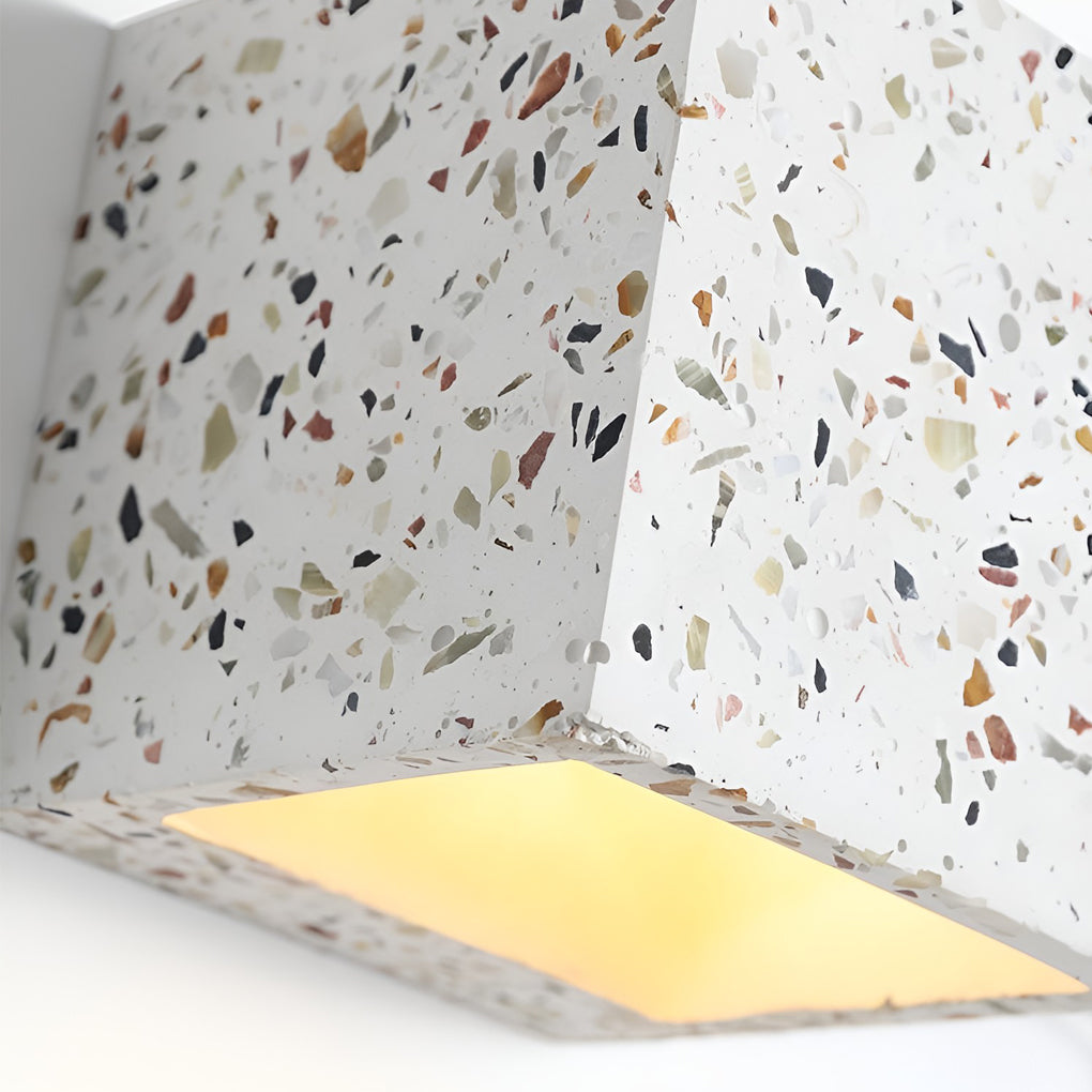 Square Up/Down Wall Sconce — Terrazzo, Modern Industrial, G4, 3000K Warm White