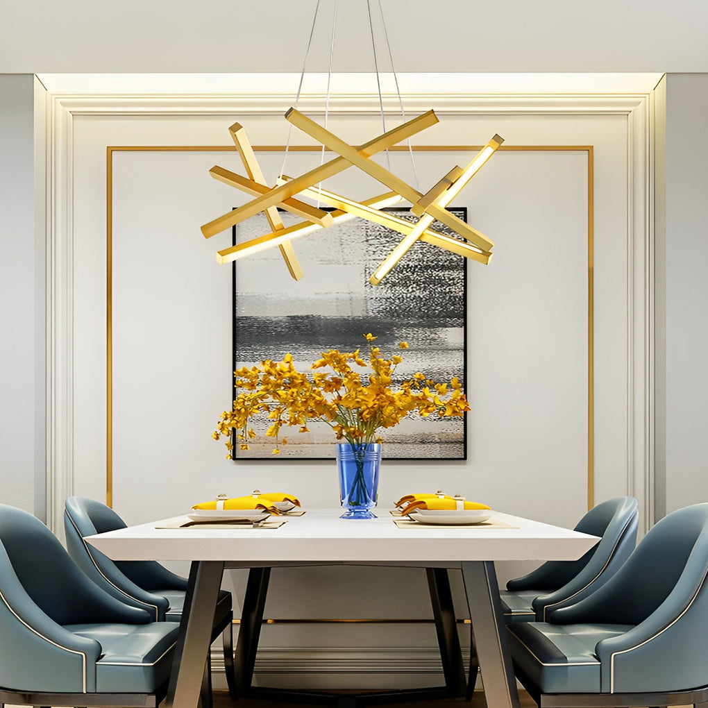 8-Light Sputnik Chandelier — Metal and Acrylic, LED, 3000K / 6000K, Adjustable Cord