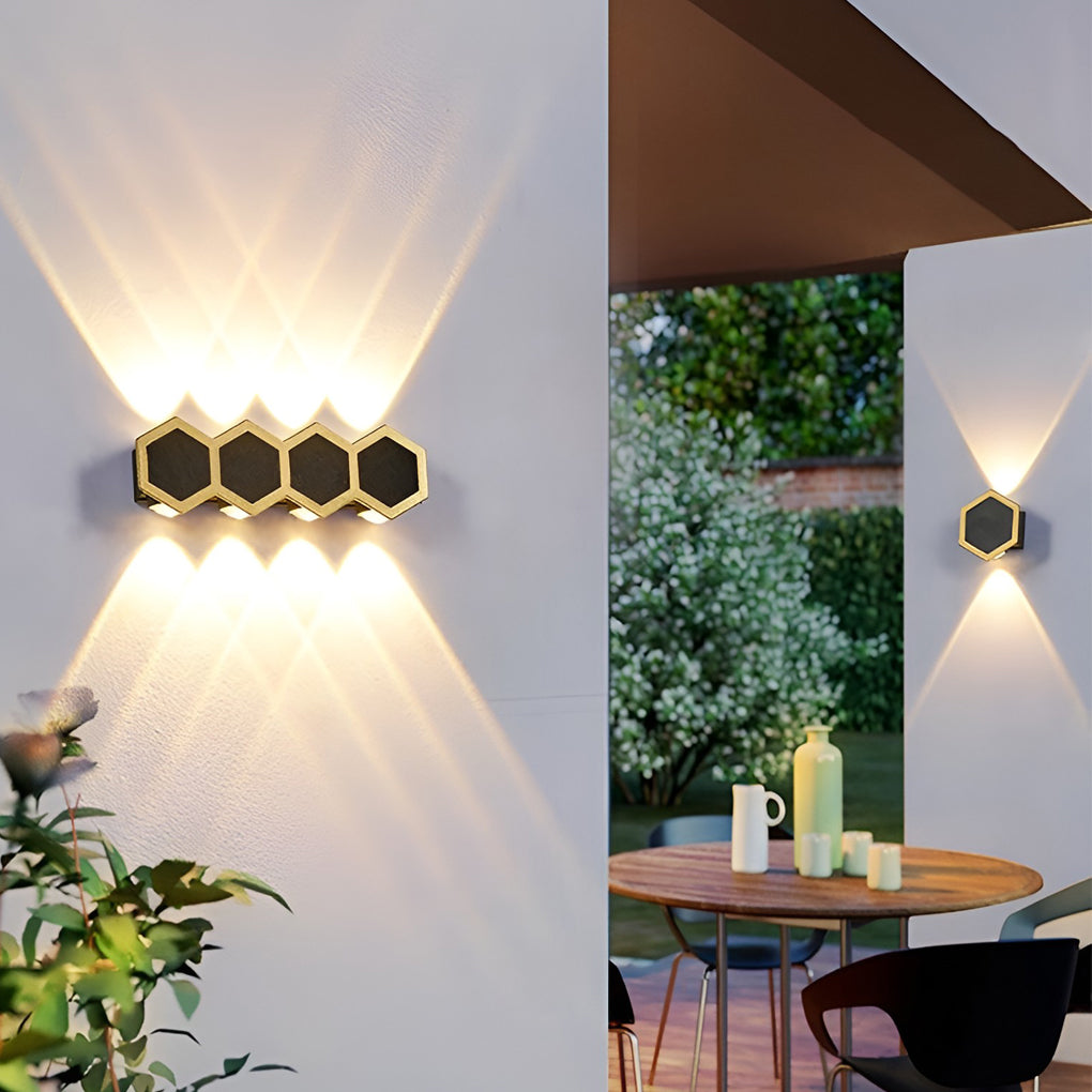 Beehive Up/Down Outdoor Wall Sconce — Aluminum, LED, IP65 Weatherproof