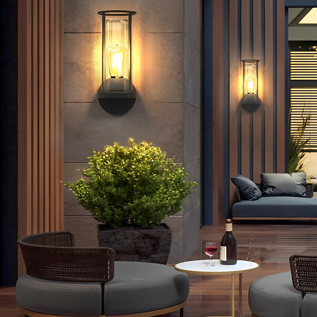 Minimalist Round Outdoor Light — Stainless Steel & Acrylic, E27, IP65, Wall or Post Mount