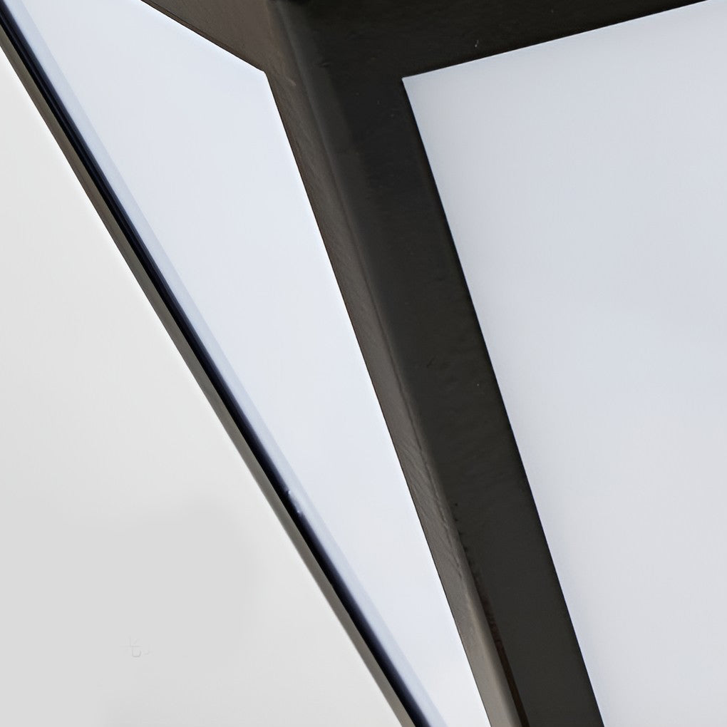 Sleek Solar LED Pathway Post Light — Black Metal, Acrylic Shade, 2.6W, 6" Wide, 30" Height