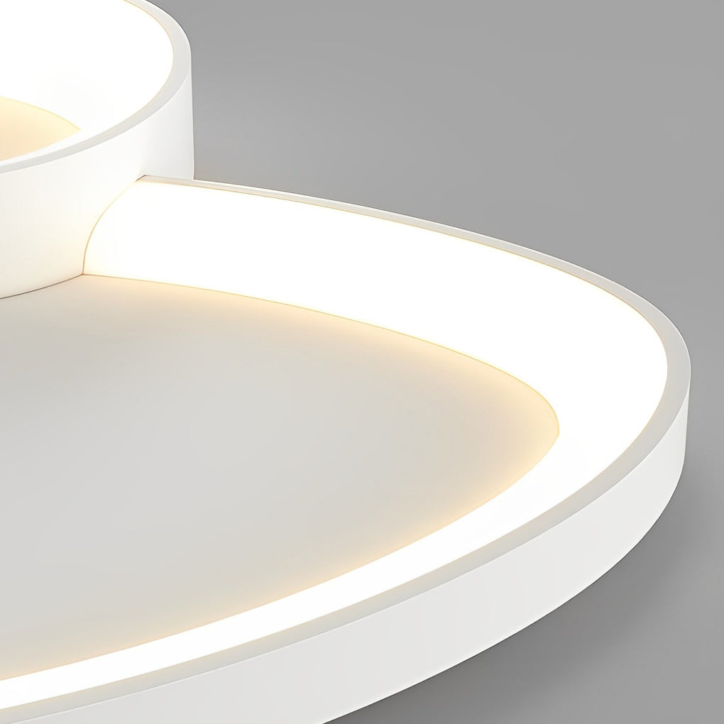 Geometric LED Flush-Mount Ceiling Light — Iron and Acrylic, Three-Step Dimming, 3000K/4500K/6000K