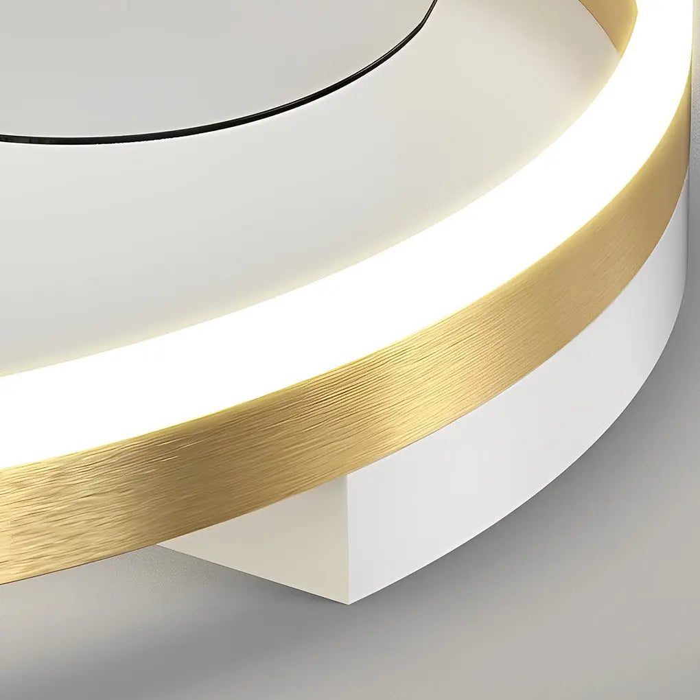 Modern Round Bladeless Ceiling Fan Lamp with Intelligent LED and Silent Operation Luxe