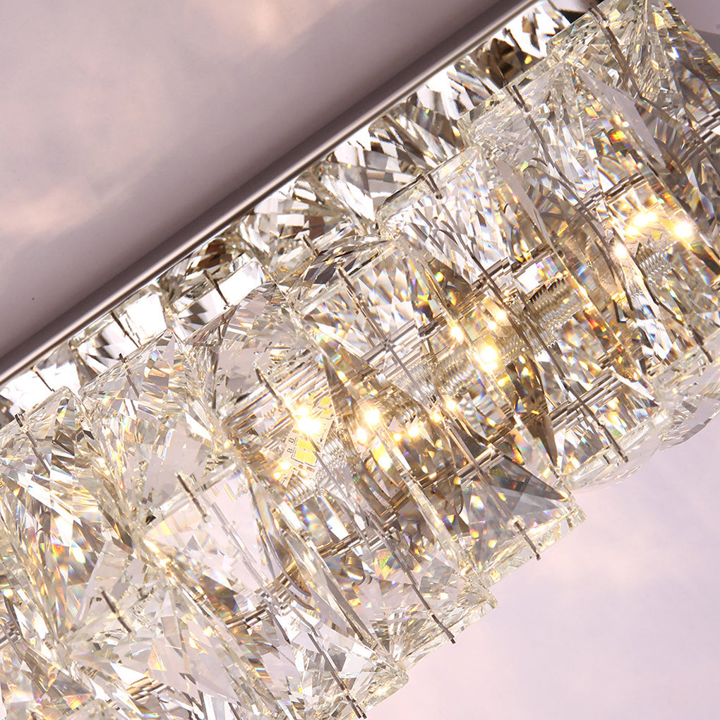 Modern Crystal Wall Sconce — Stainless Steel, 10W LED, Three-Step Dimming (3000K/4000K/6000K)