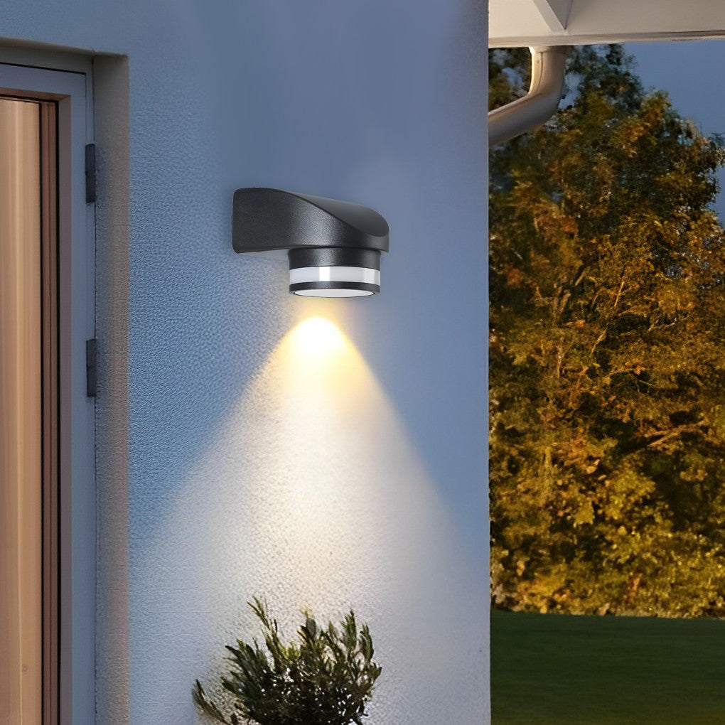 LED Waterproof Black Outdoor Wall Washer Lights - Round Up and Dawn Light