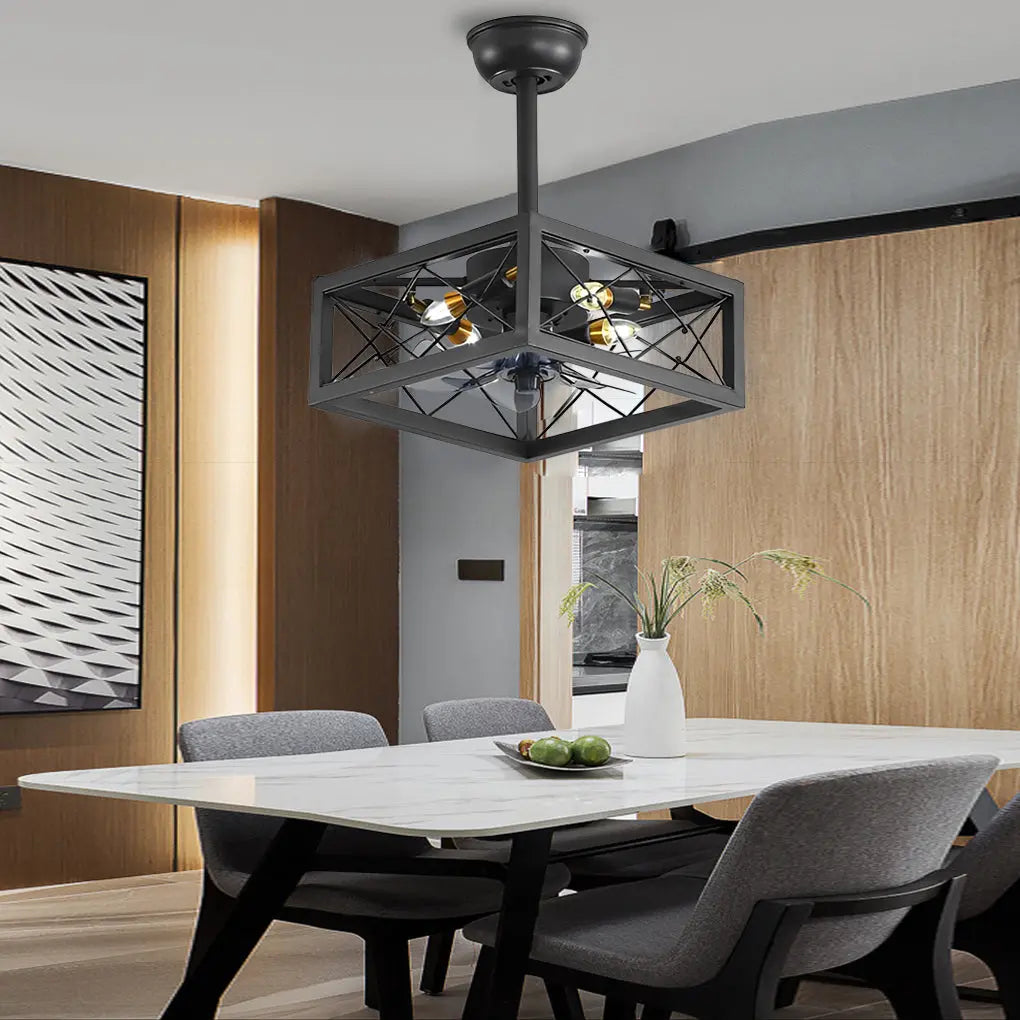 Bladeless Ceiling Fan with Remote Control: Retro Design, Three-Step Dimming, and Silent Operation Luxe