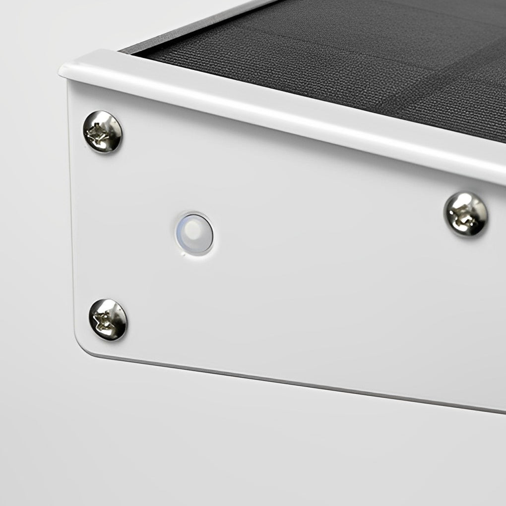 Modern Rectangular Solar Wall Sconce — Aluminum, Adjustable LED Signboard, IP65, 90° Rotatable