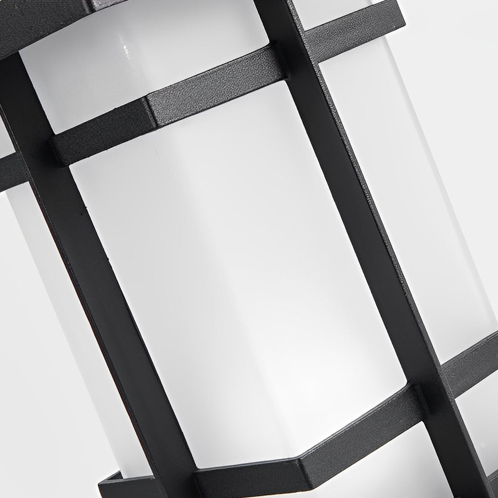 Black Vintage Solar Outdoor Post Light — Die-Cast Aluminum, 3000K Warm White, Dimmable, Remote Control, Waterproof