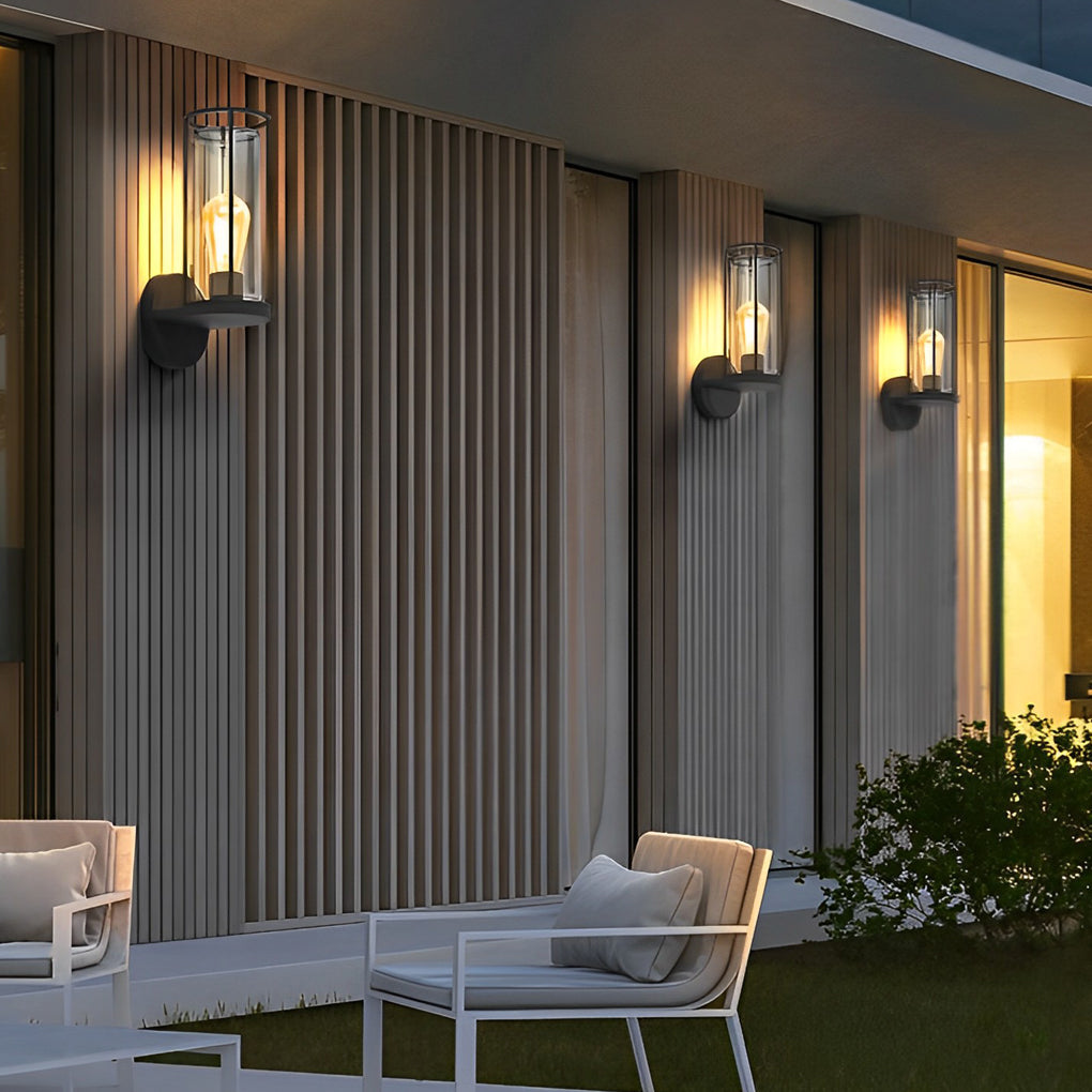 Minimalist Round Outdoor Light — Stainless Steel & Acrylic, E27, IP65, Wall or Post Mount