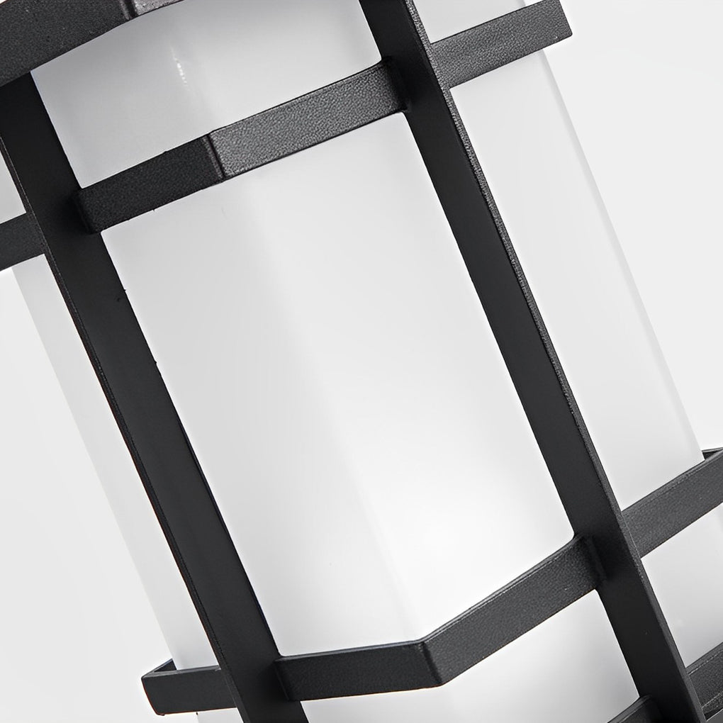 Solar LED Bollard Light — Die-Cast Aluminum, Black, 3000K Warm White, 8–10H Runtime, 24" or 29"