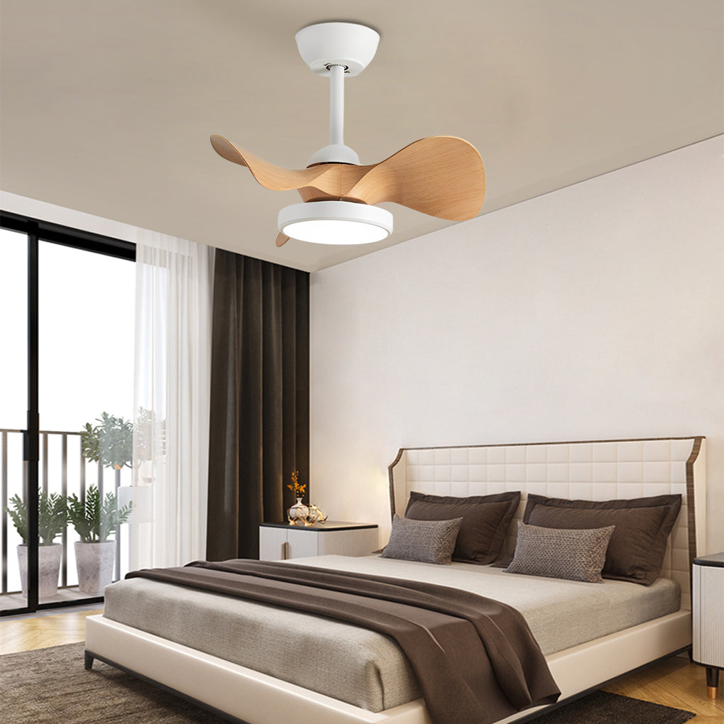 3-Blade Ceiling Fan Light — ABS & PMMA, Dimmable LED, 6-Speed DC Motor, Remote Control, 21.7" Diameter