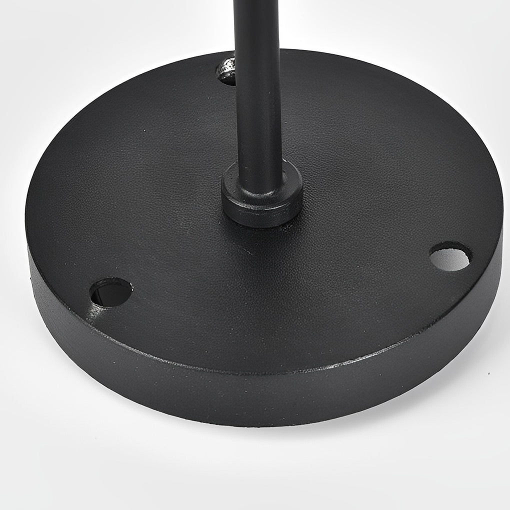 Arched Gooseneck Flower-Bloom Path Light — Black Aluminum, 7W COB LED, IP65, 31", 3000K Warm White