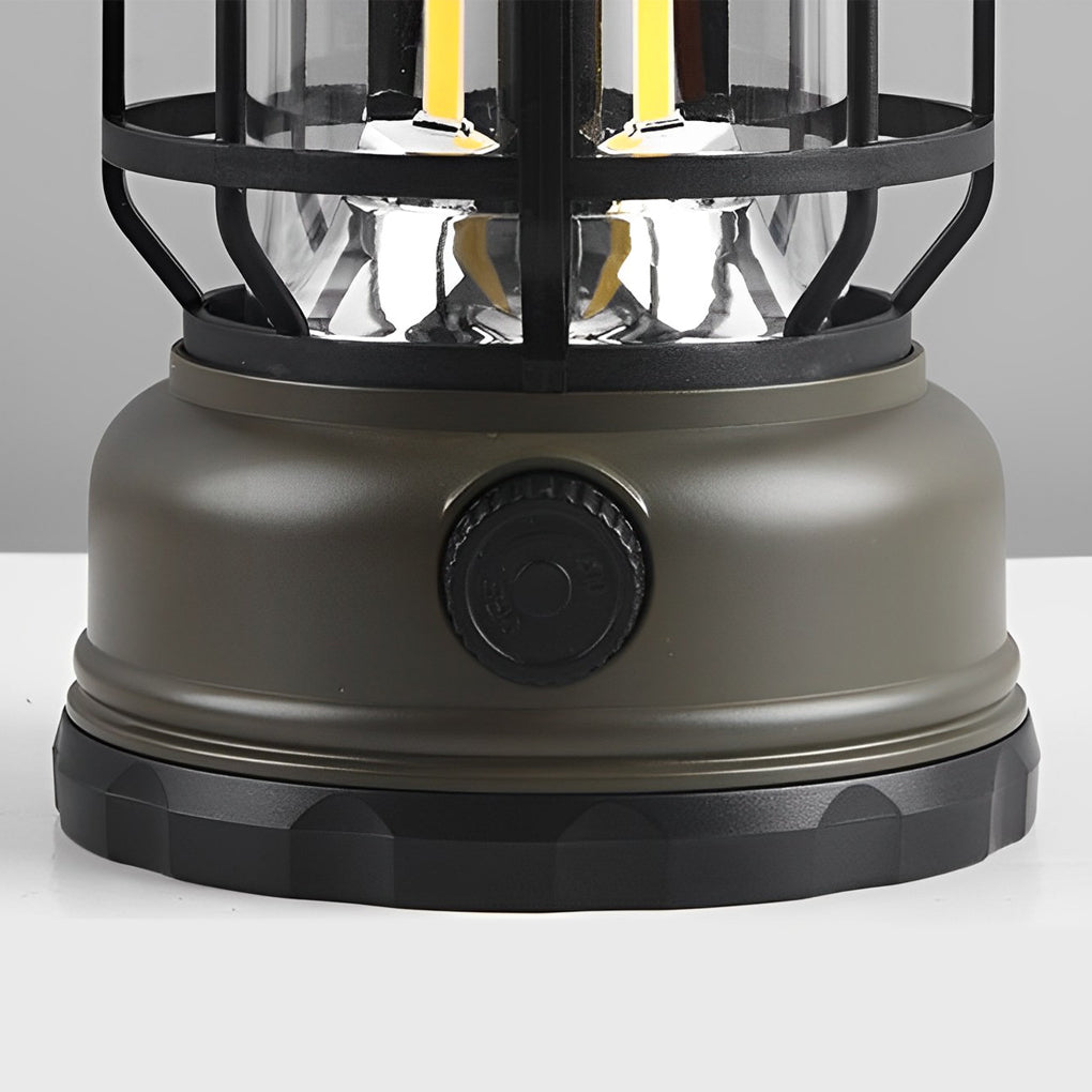 Retro Portable Camping Lantern — LED, USB-C Rechargeable, IP65 Waterproof, 3000K–6000K Adjustable