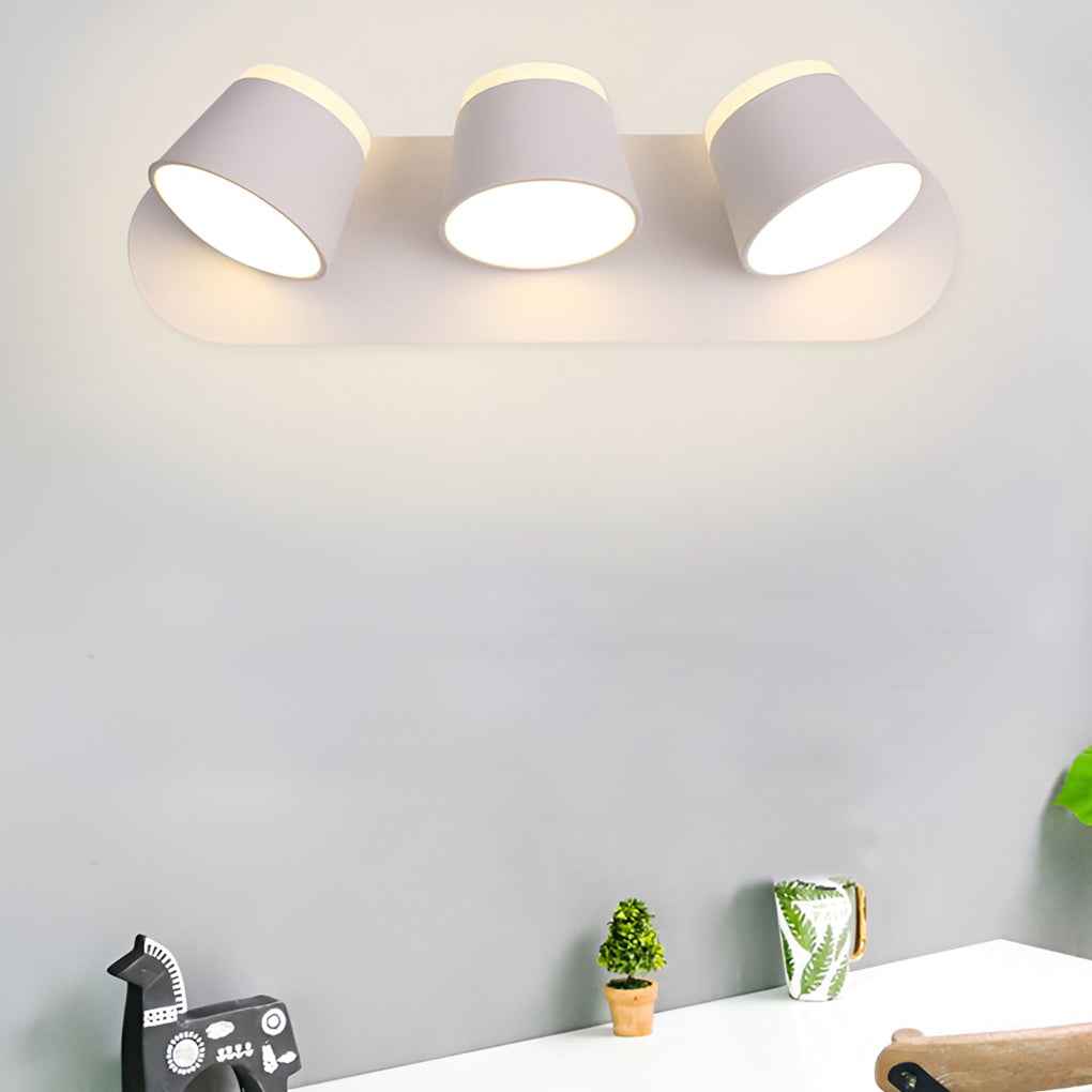 Modern Adjustable Up/Down LED Wall Sconce — Die-Cast Aluminum, Rotatable, 1-, 2-, or 3-Light