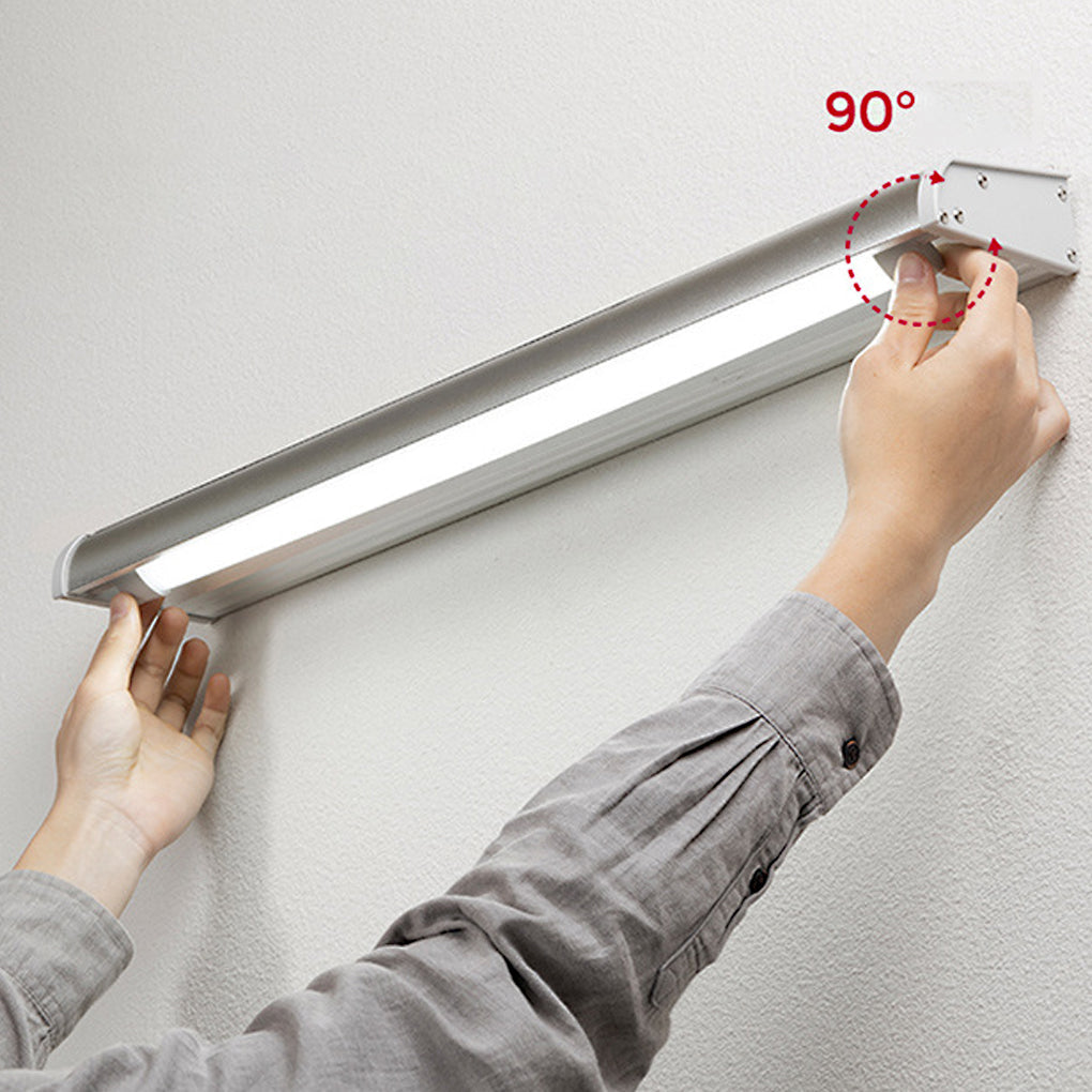 Modern Rectangular Solar Wall Sconce — Aluminum, Adjustable LED Signboard, IP65, 90° Rotatable