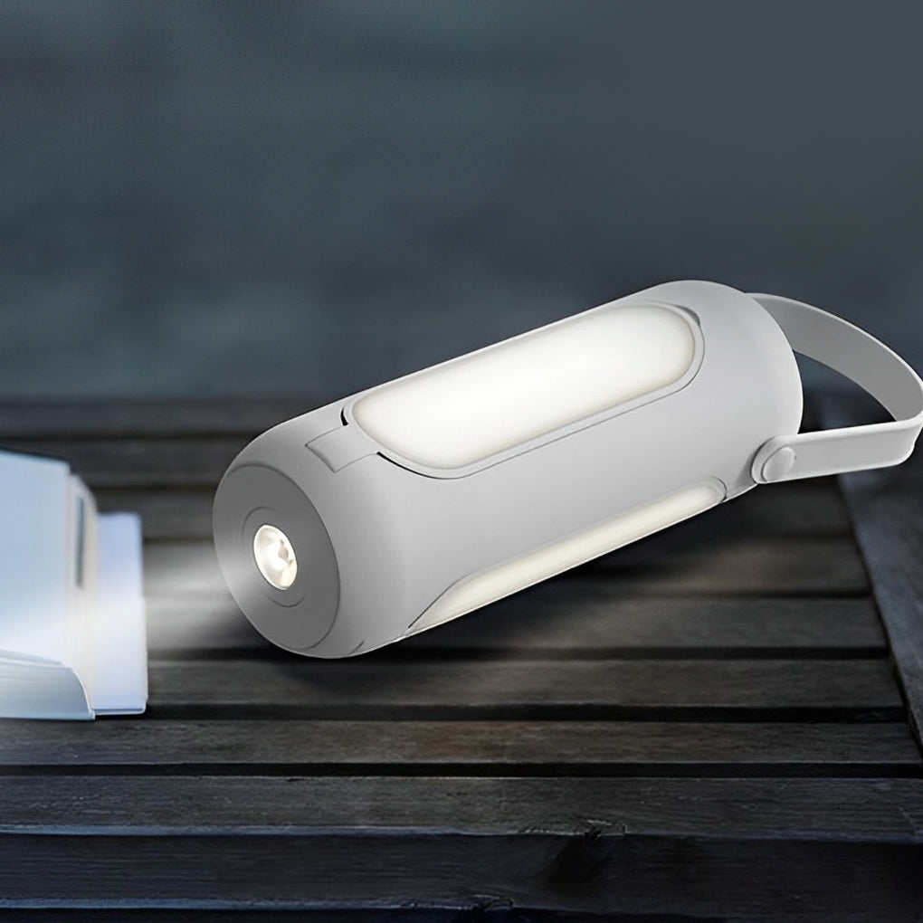 Dimmable LED Camping Lantern — ABS, USB Rechargeable, 3-in-1 with SOS Emergency Light, 3" × 7"