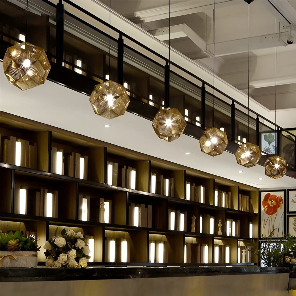 Postmodern Geometric Round Pendant Chandelier — Electroplated Stainless Steel, Hollow Pattern, Silver / Gold / Rose Gold