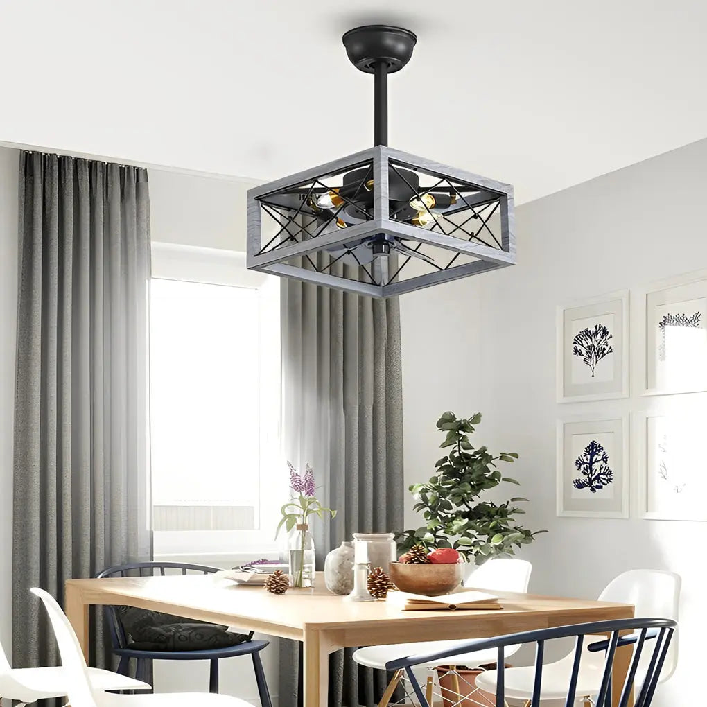 Bladeless Ceiling Fan with Remote Control: Retro Design, Three-Step Dimming, and Silent Operation Luxe