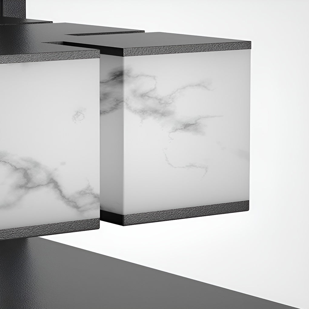 Modern Square Solar Deck Post Cap Light — Stainless Steel & PC, LED, IP65 Weatherproof, Warm White 3000K