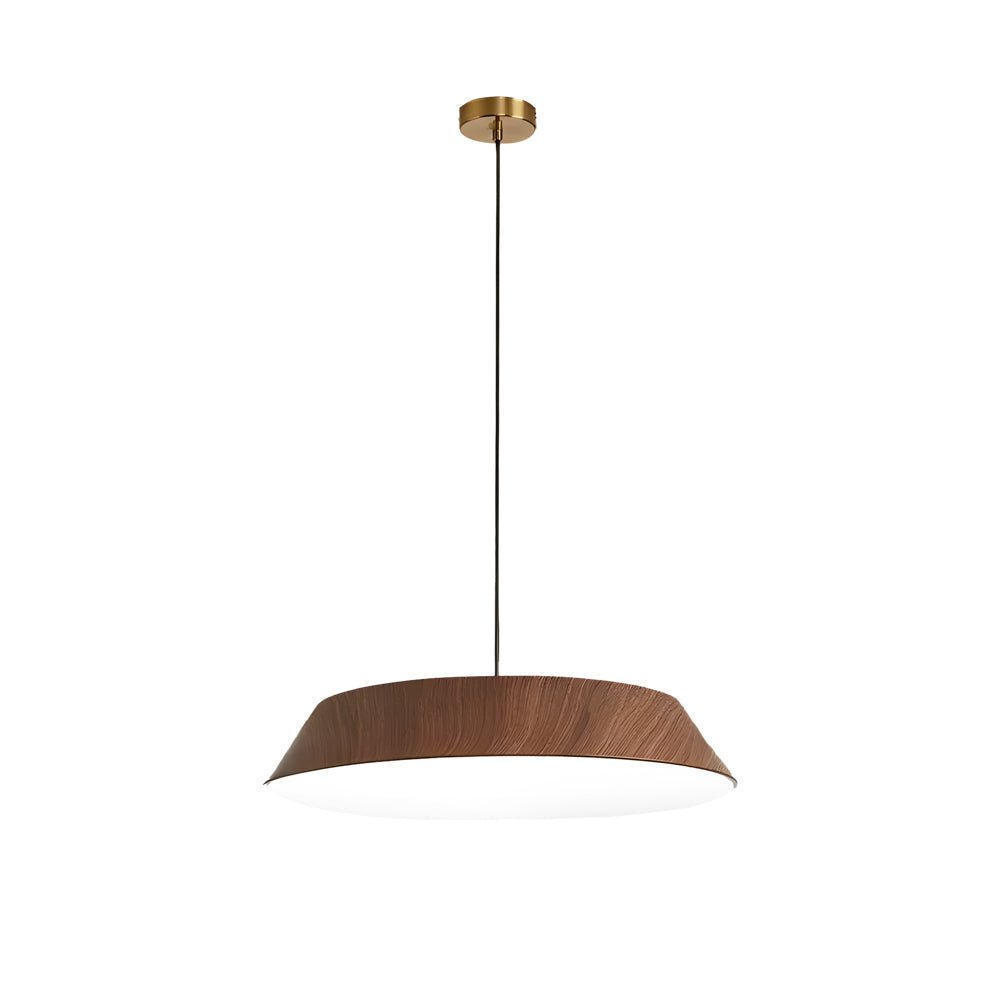 1574 inch round led pendant light in japanese wood style